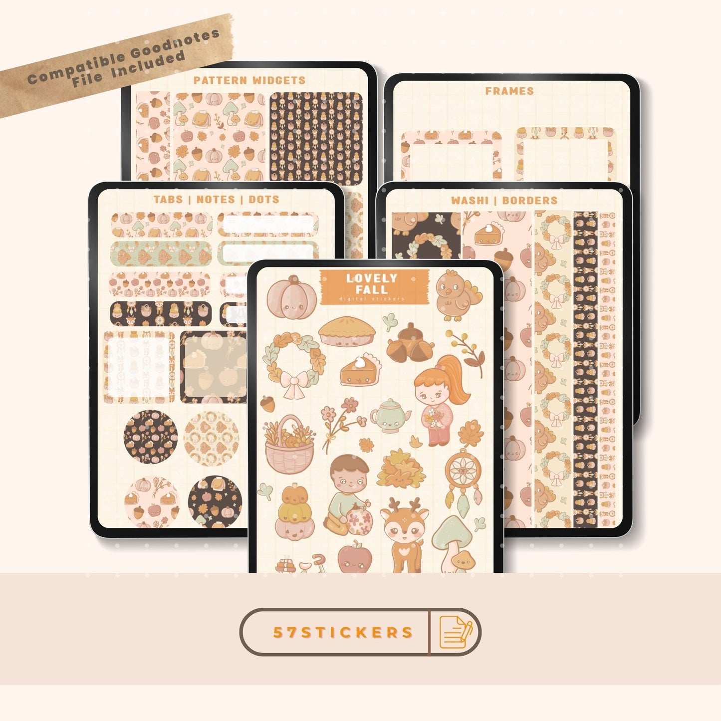 Lovely Fall | Digital Stickers