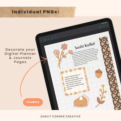 Lovely Fall | Digital Stickers