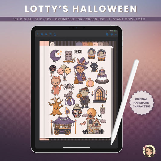 Lotty's Halloween Digital Sticker Collection