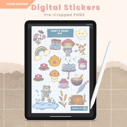 Rory's Rainy Day | Frog | Digital Stickers