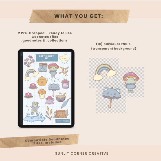 Rory's Rainy Day | Frog | Digital Stickers